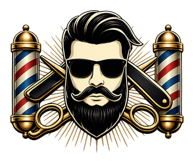 Luke's Barber Shop barber emblem